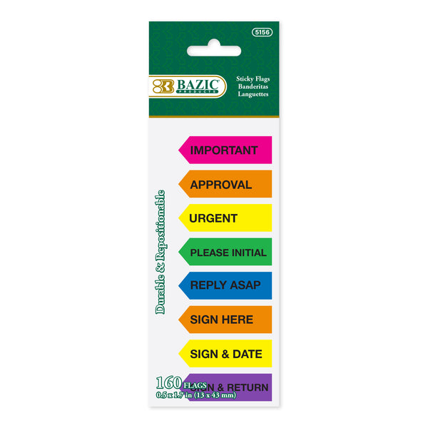 20 Ct. 0.5" X 1.7" Printed Arrow Flags (8/Pack)