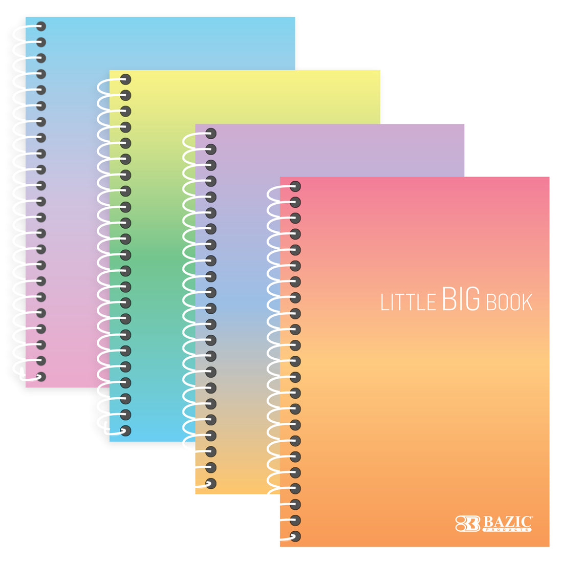 180 Ct. 4" X 5.5" Spiral Fat Book
