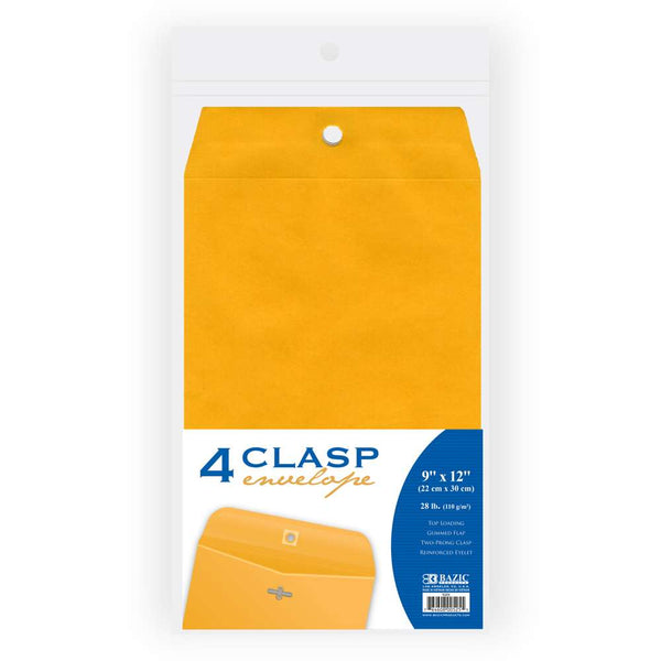 9" X 12" Clasp Envelope (4/Pack)