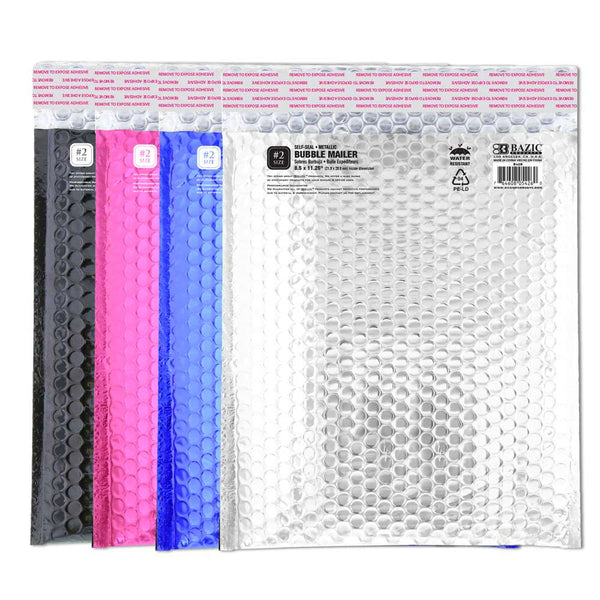8.5" x 11.25" (#2) Metallic Bubble Mailers