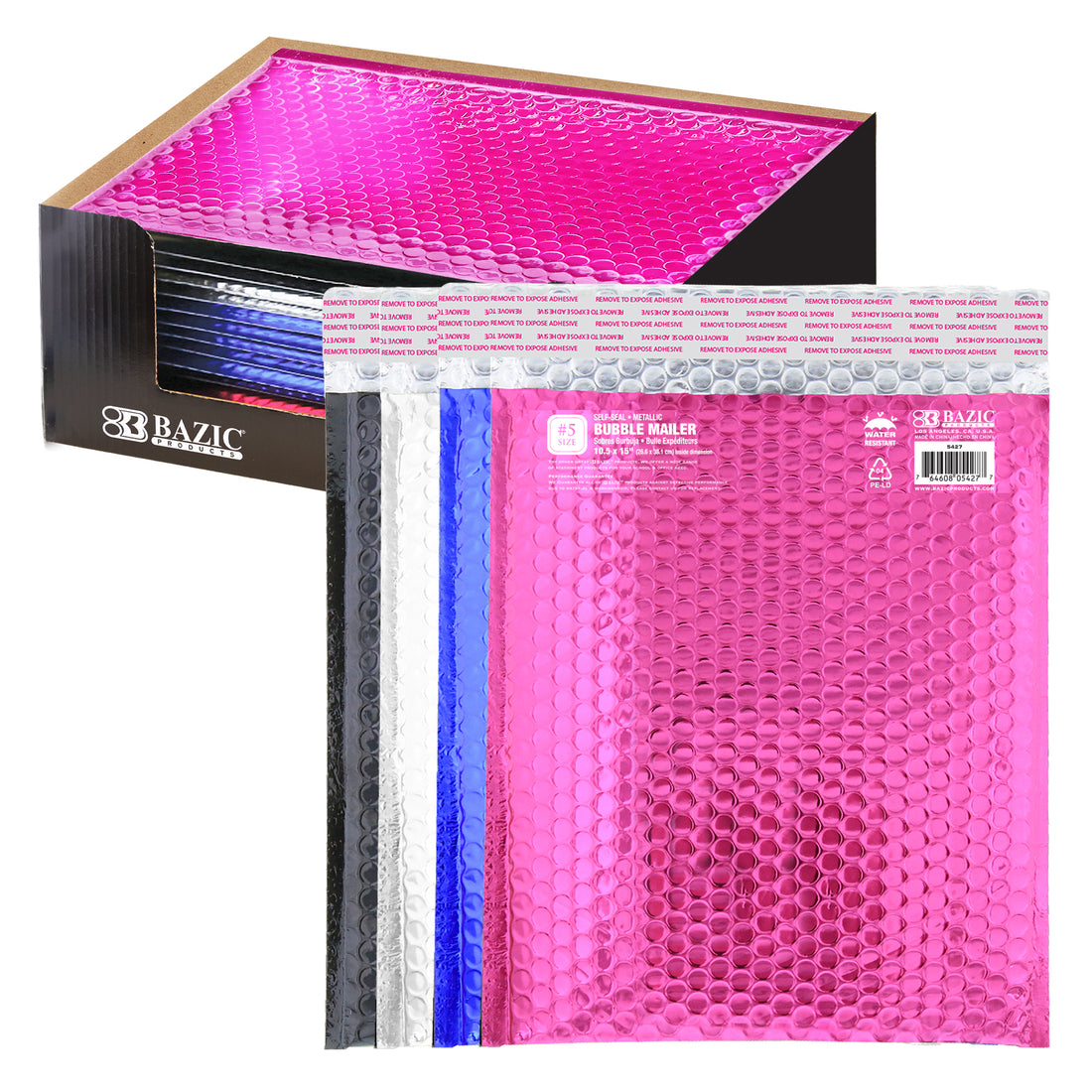 10.5" x 15" (#5) Metallic Bubble Mailers