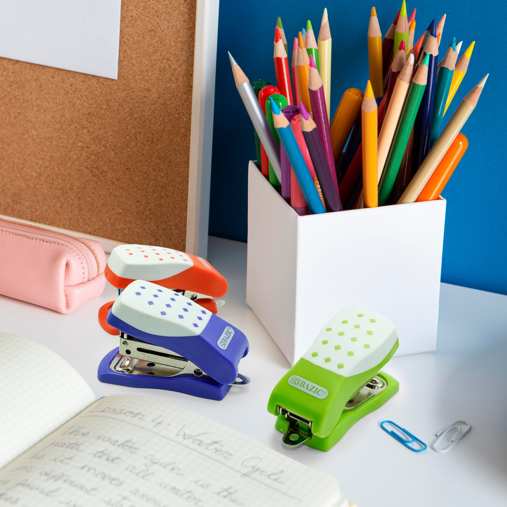 Mini Cushion Grip Standard (26/6) Stapler w/ 500 Ct. Staples