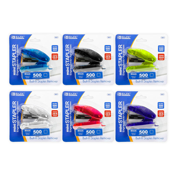 Mini Standard (26/6) Stapler w/ 500 Ct. Staples