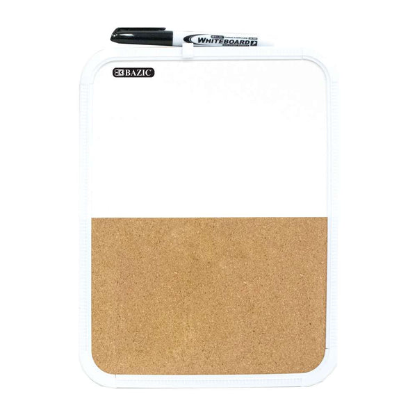 8.5" X 11" Dry Erase / Cork Combo Board w/ Marker