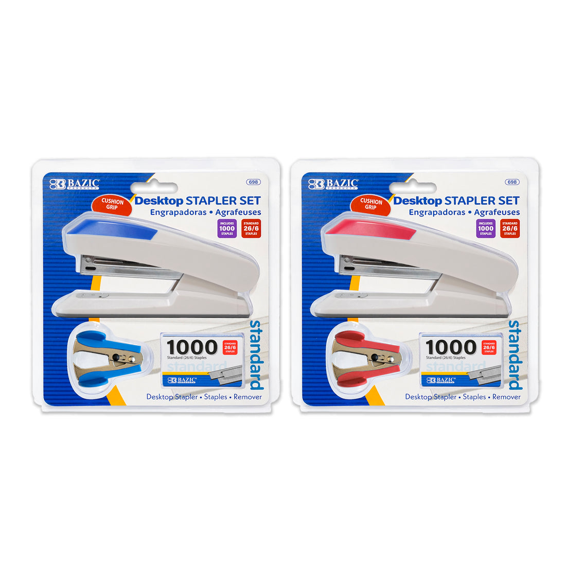 Comfort Grip Desktop Stapler Set
