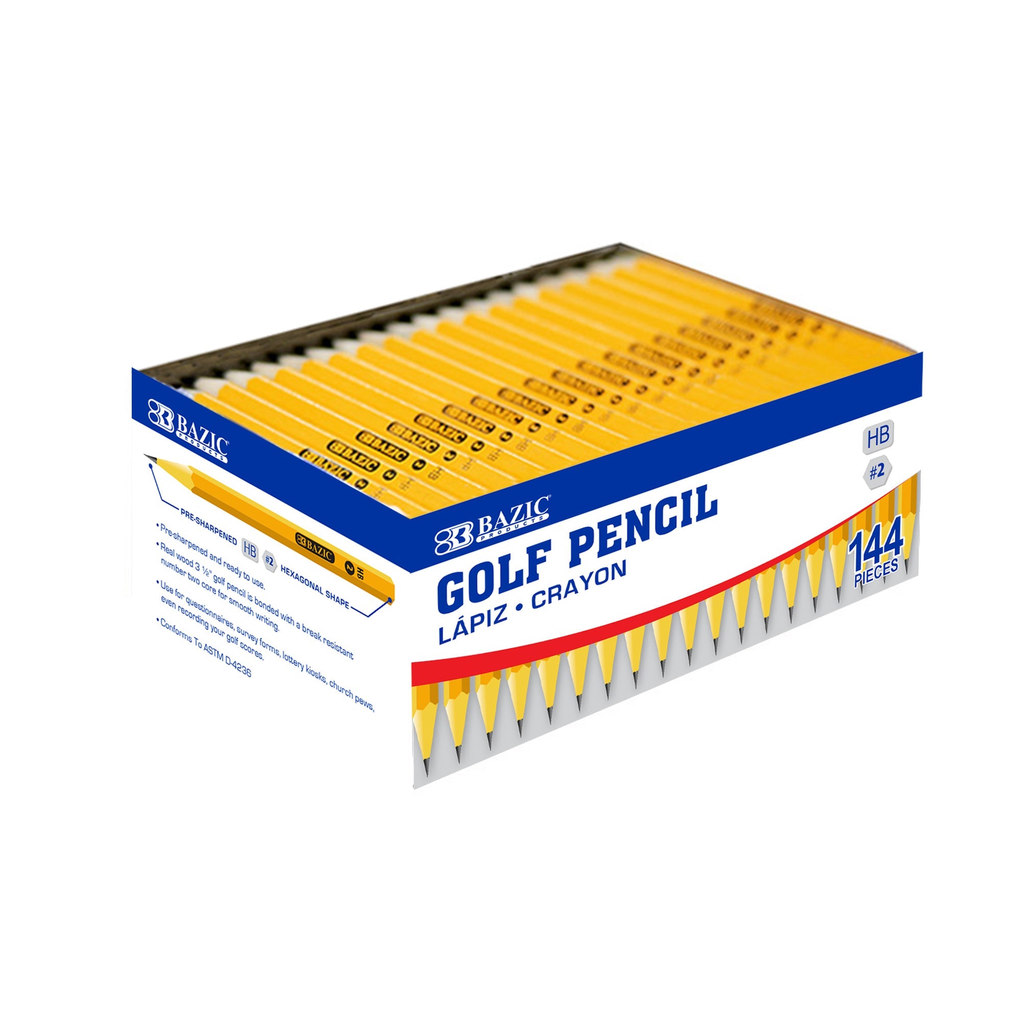 BAZIC #2 The First Jumbo Premium Yellow Pencil (4/Pack) – BAZIC