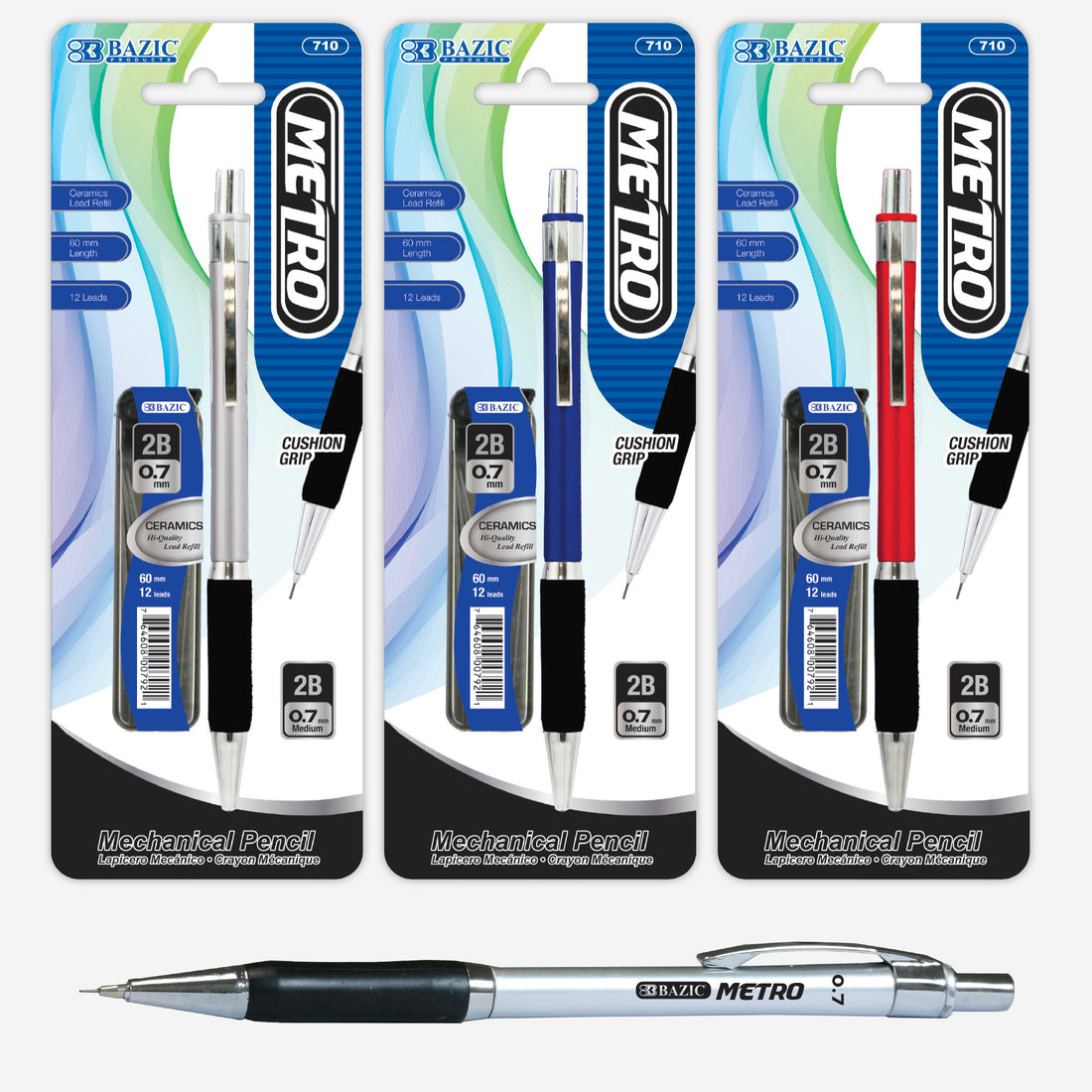 Metro 0.7 mm Mechanical Pencil w/ Ceramics High-Quality Lead