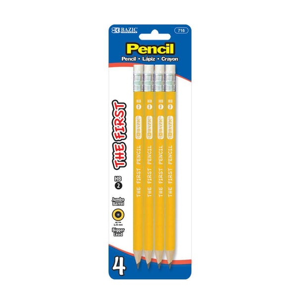 #2 The First Jumbo Premium Yellow Pencil (4/Pack)