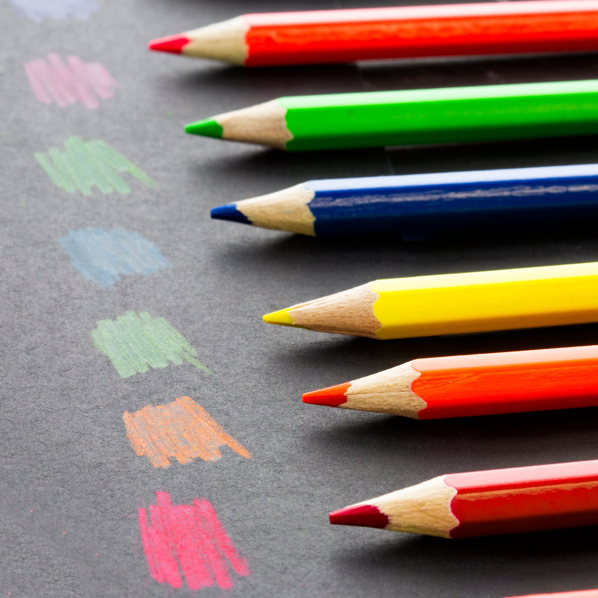 8 Neon Colored Pencils