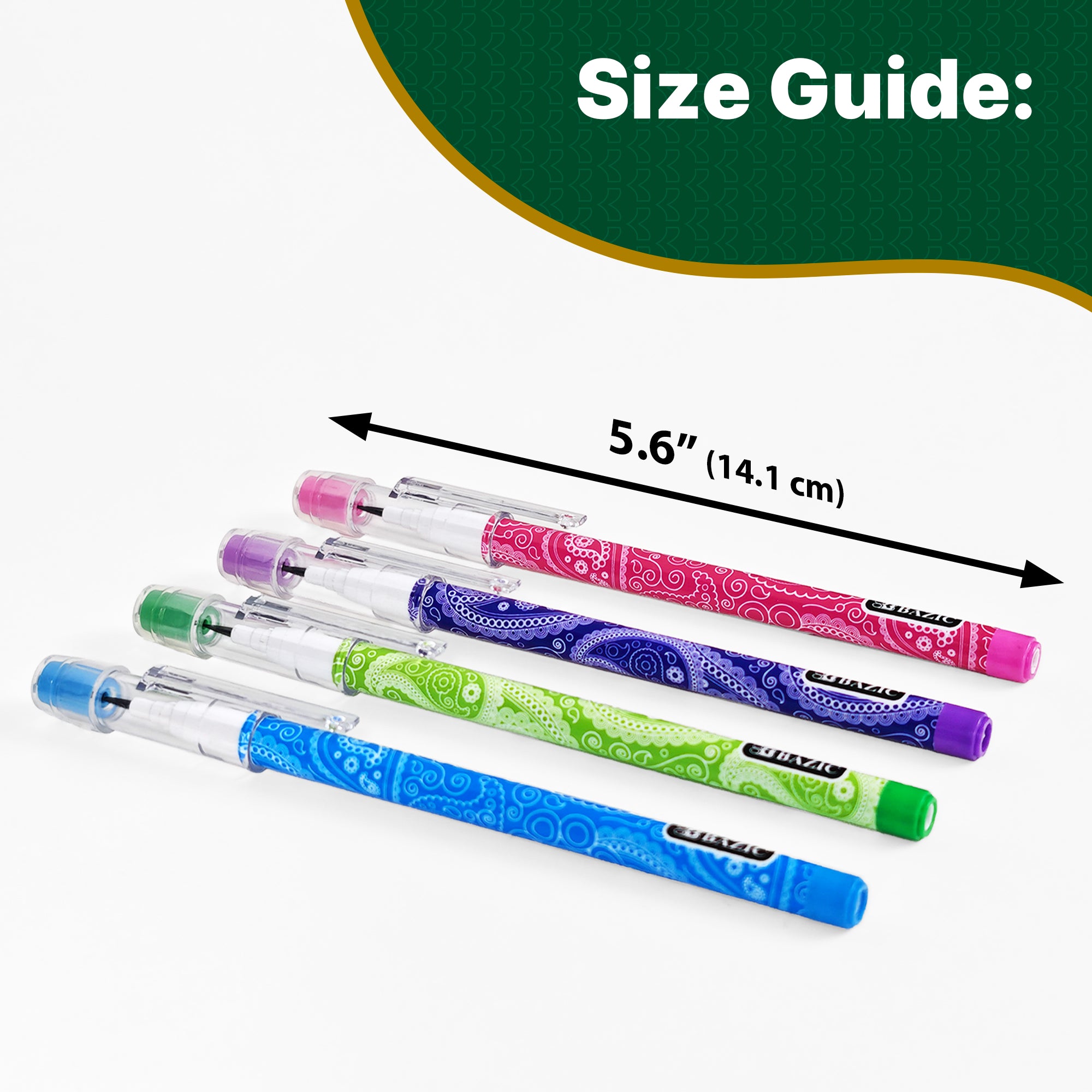 Paisley Multi-Point Pencil (8/Pack)