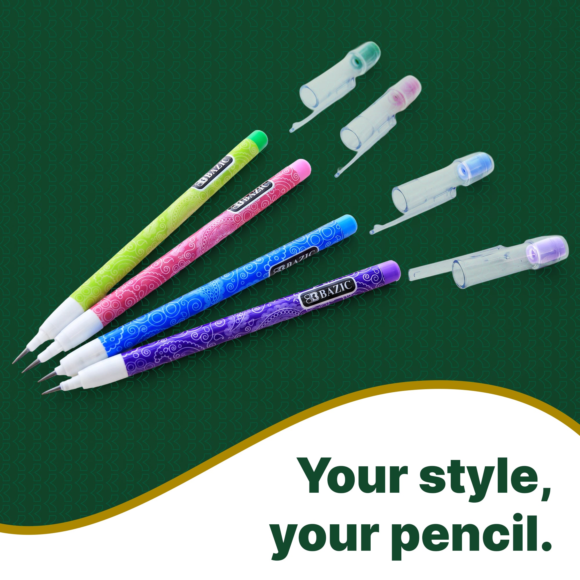 Paisley Multi-Point Pencil (8/Pack)
