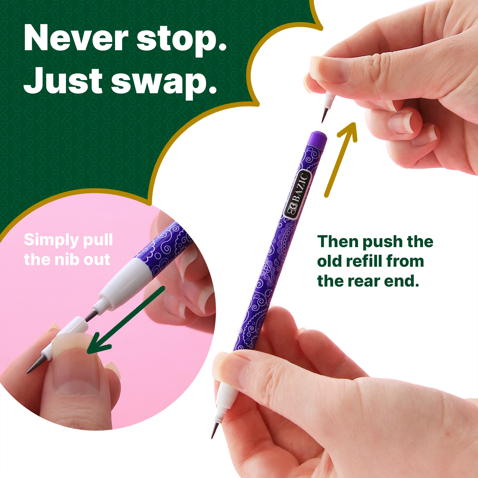 Paisley Multi-Point Pencil (8/Pack)