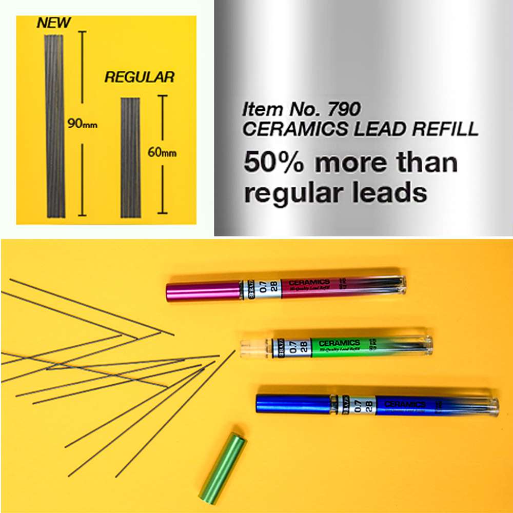 Mechanical Pencil Lead Ceramics Lead 0.7 mm (3/Pack)