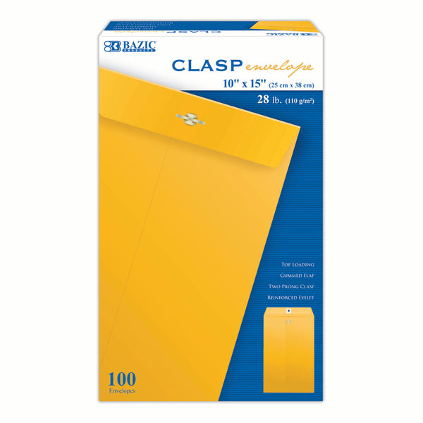 10"  X 15" Clasp Envelope (100/Box)