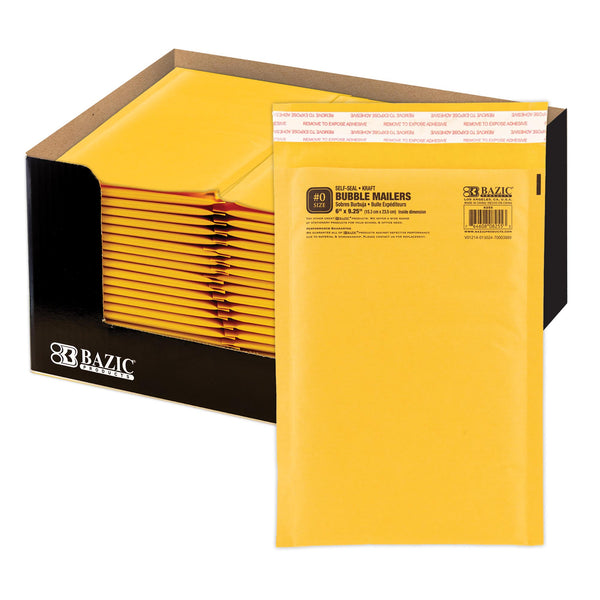 6" X 9.25" (#0) Self-Seal Bubble Mailers