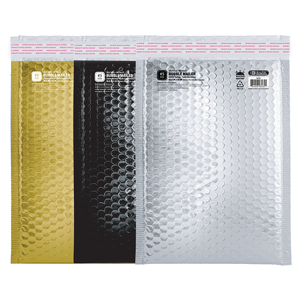 10.5" x 15" (#5) Metallic Bubble Mailers