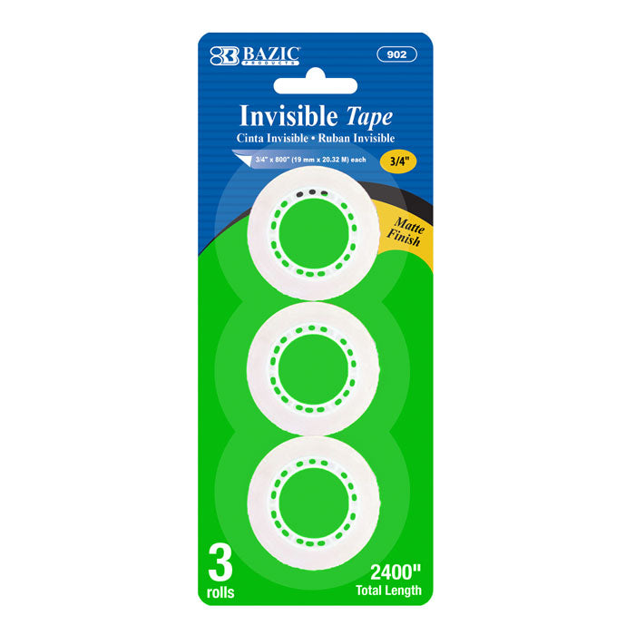 3/4" X 800" Invisible Tape Refill (3/Pack)