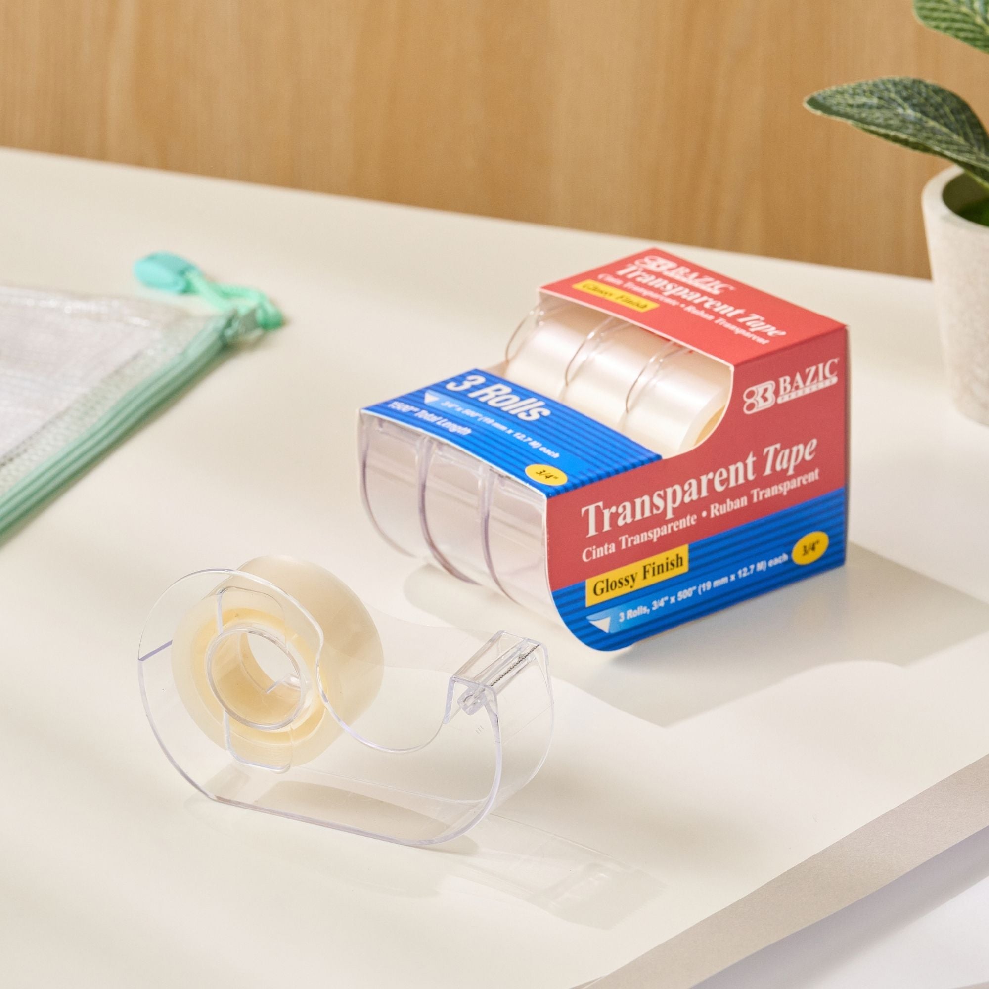 3/4" X 500" Transparent Tape (3/Pack)