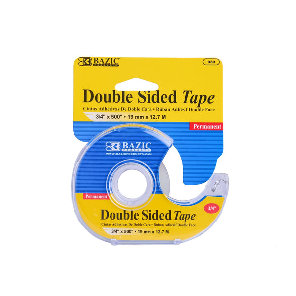 3/4" X 500" Double Sided Permanent Tape w/ Dispenser