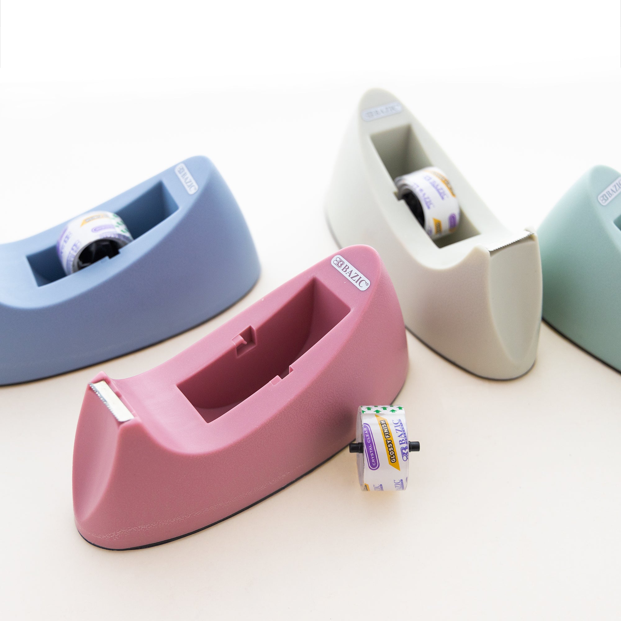 1" Core Heavy Duty Desktop Tape Dispenser w/ 3/4" x 250" Tape Refill