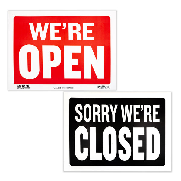 12" X 16" Open Sign w/ Closed Sign on Back
