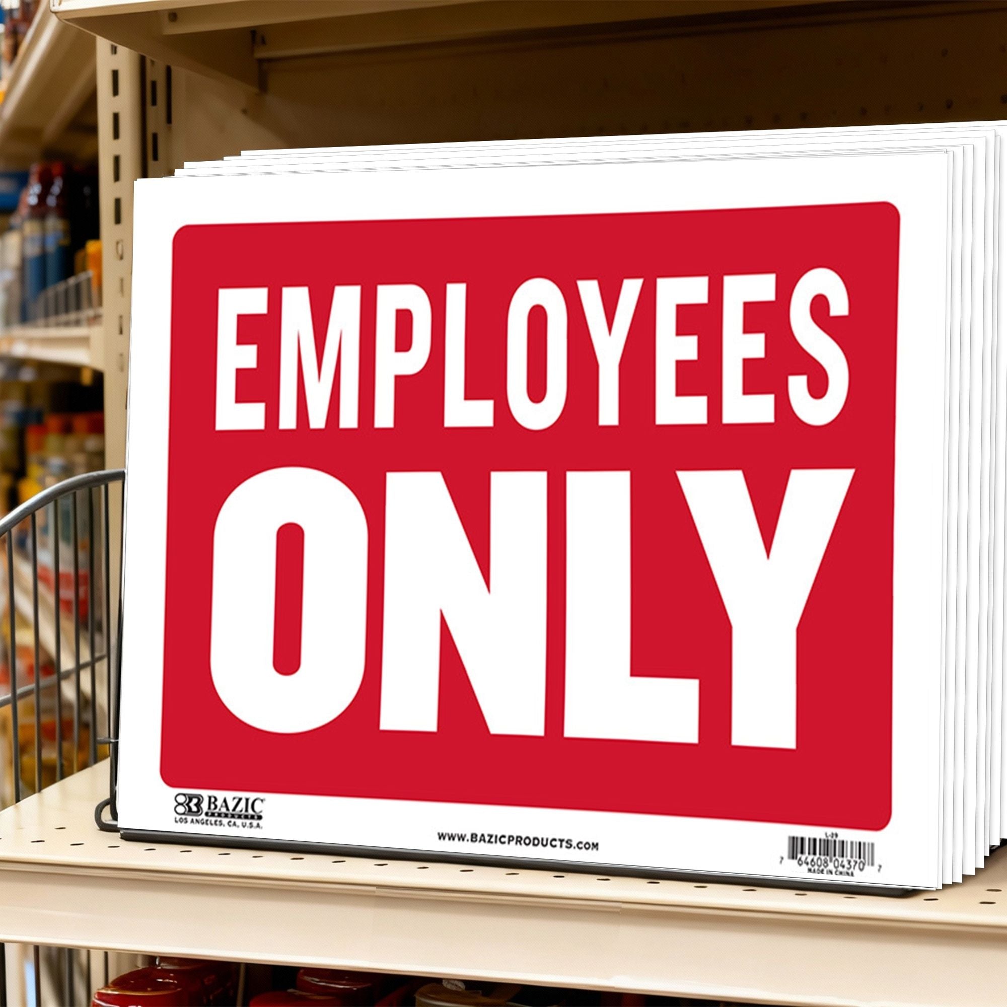 12" X 16" Employees Only Sign