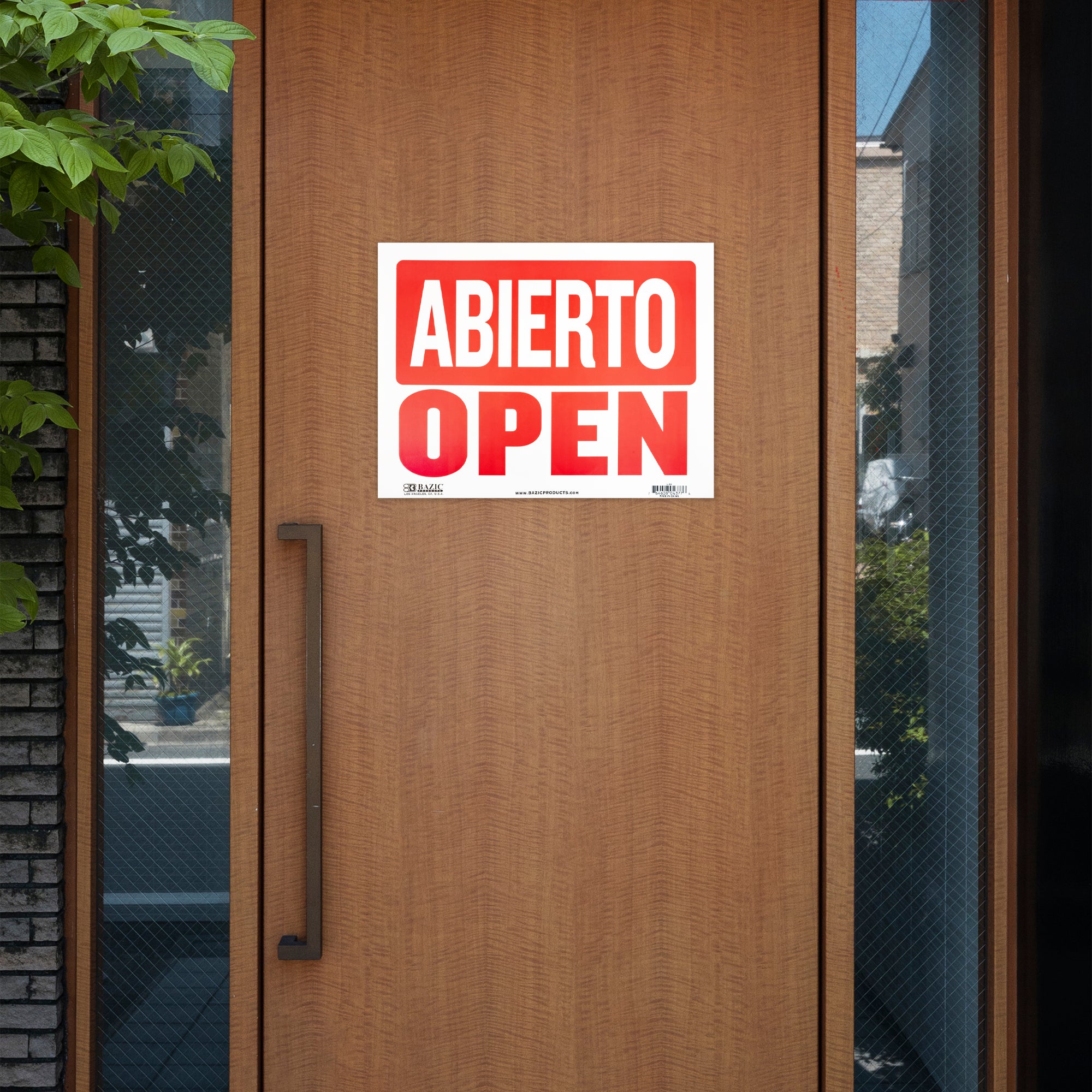 12" X 16" Abierto Sign w/ Cerrado Sign on Back