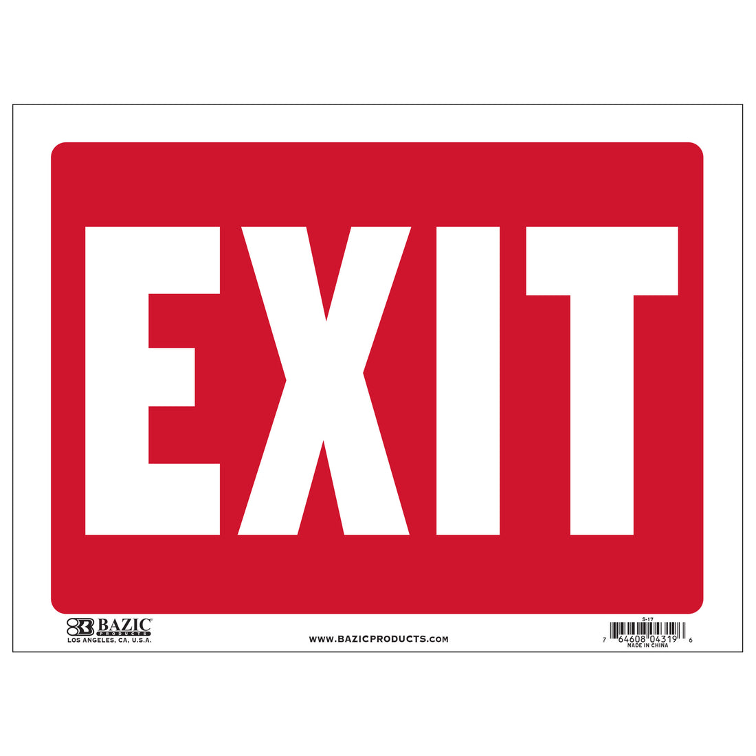 9" X 12" Exit Sign