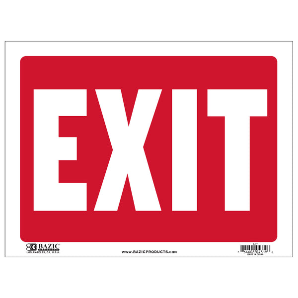 9" X 12" Exit Sign