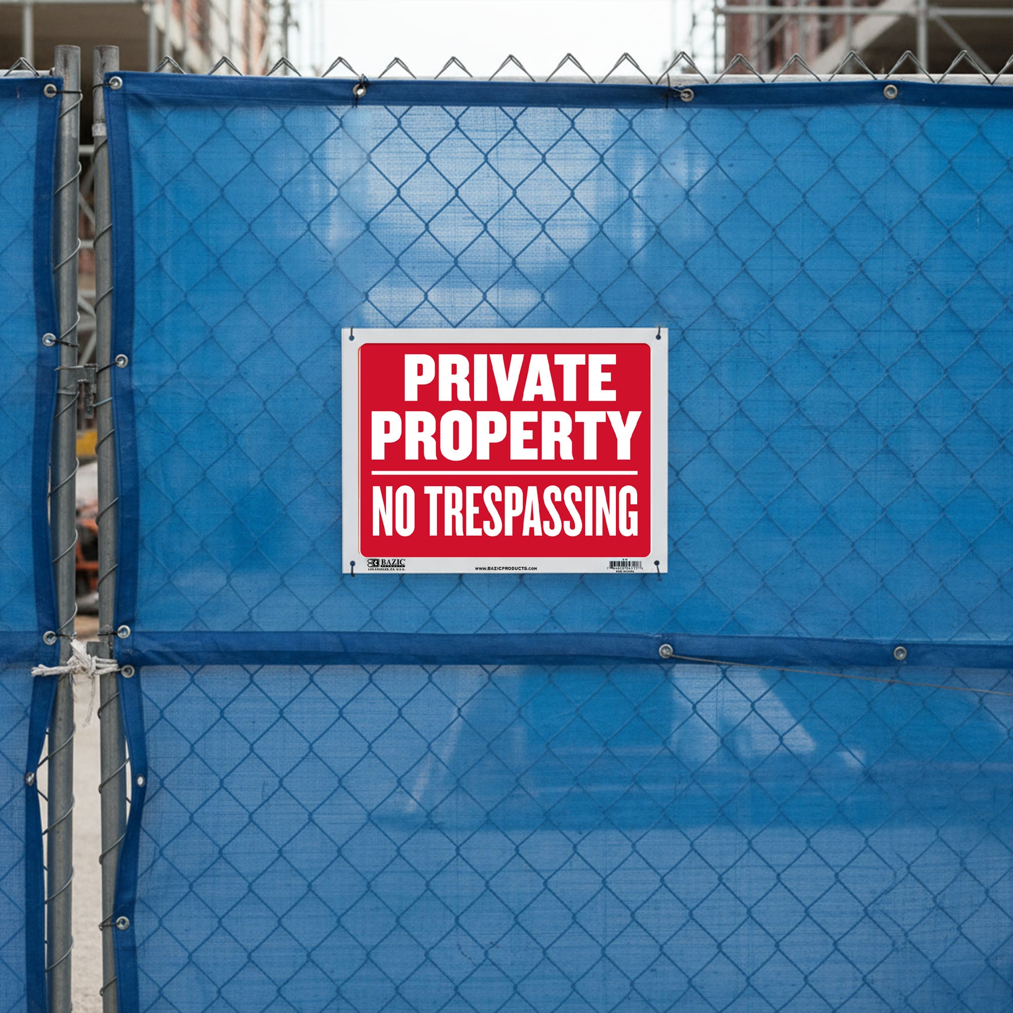 9" X 12" Private Property No Trespassing Sign